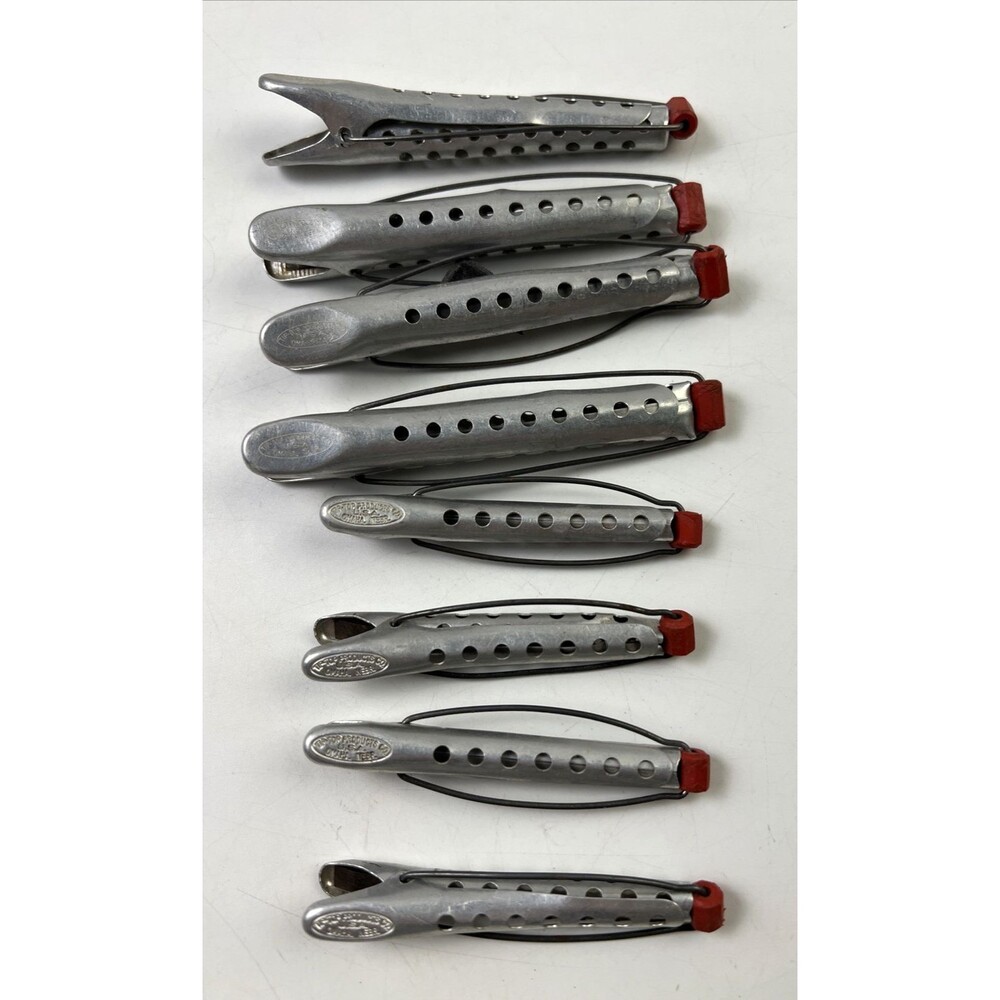 Vintage Aluminum Swing Arm Perm Rods Hair Roller Curlers 8-TIP TOP (2 Sizes)